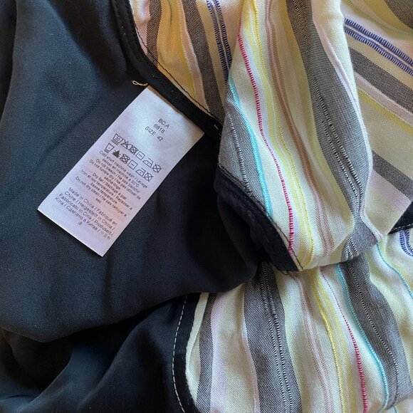 Ganni striped satin straight-leg pants - Picture 2 of 5